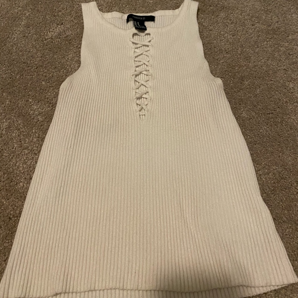 white tank top
